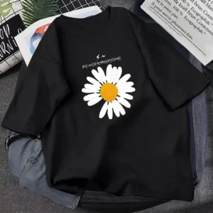 Black Printed T-Shirt For Girls & Women